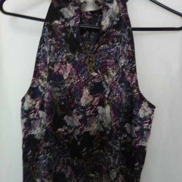 The Limited Women's Sleeveless Blouse Color Purple/Black Size Large - Picture 2 of 4